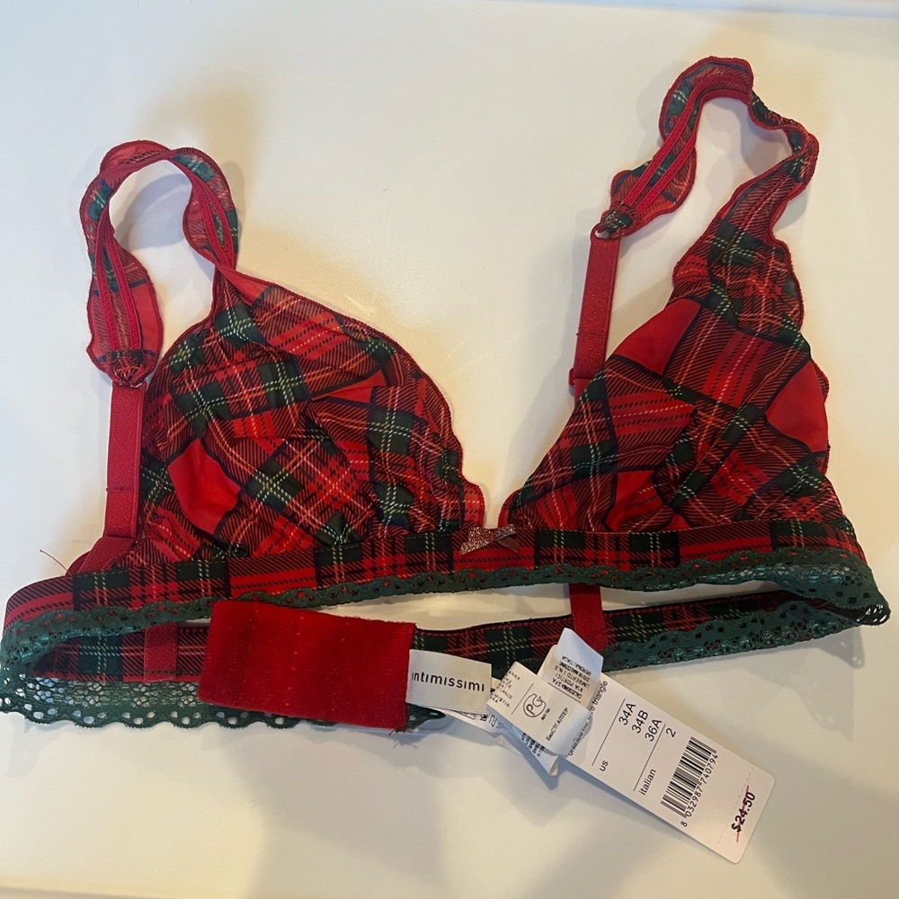 Intimissimi Red Lace Trim Bra